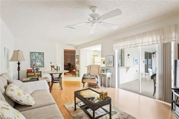 Family room with view from kitchen