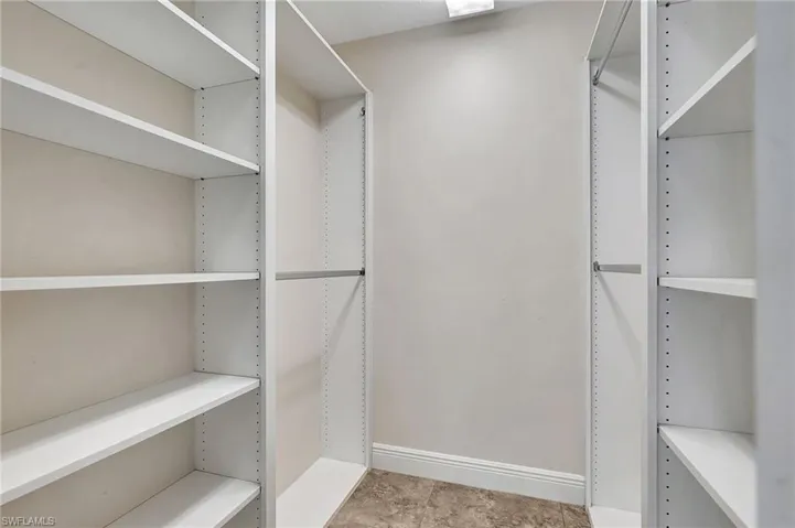 View of walk in closet.