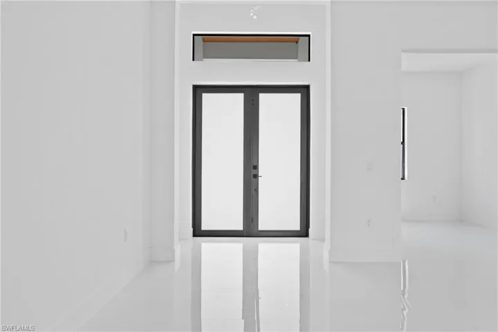 Detailed view of french doors