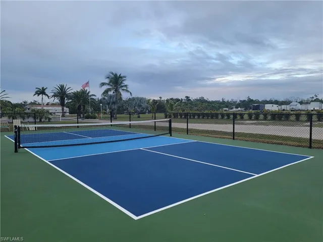 View of tennis court
