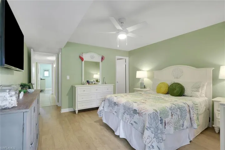 Comfortable primary bedroom
