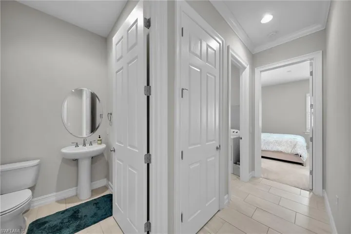Hall Bathroom away from Kitchen and Living Area