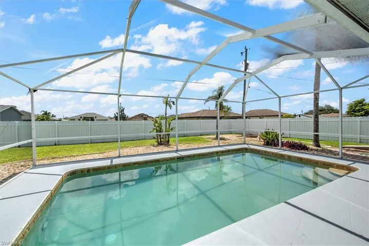 View of pool and lanai