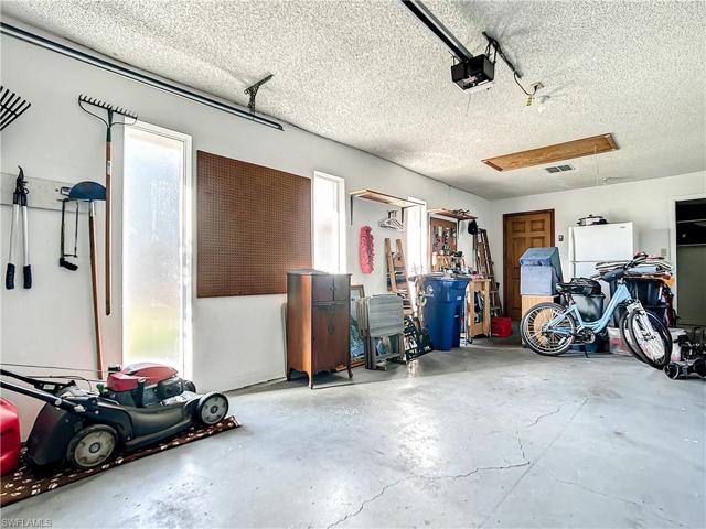 Garage and door into the house