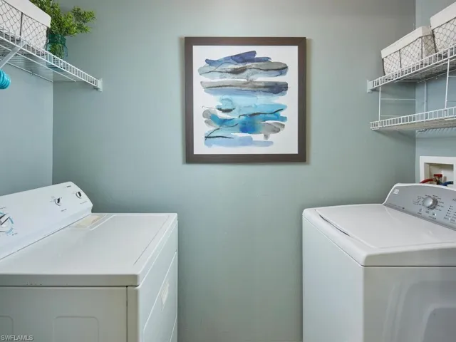 Laundry Room with shelving