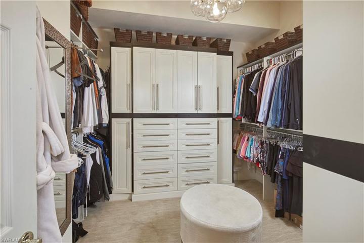Perfectly designed custom closet allows for excellent organization.