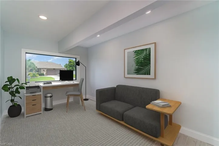 Bedroom with slider to screened Lanai