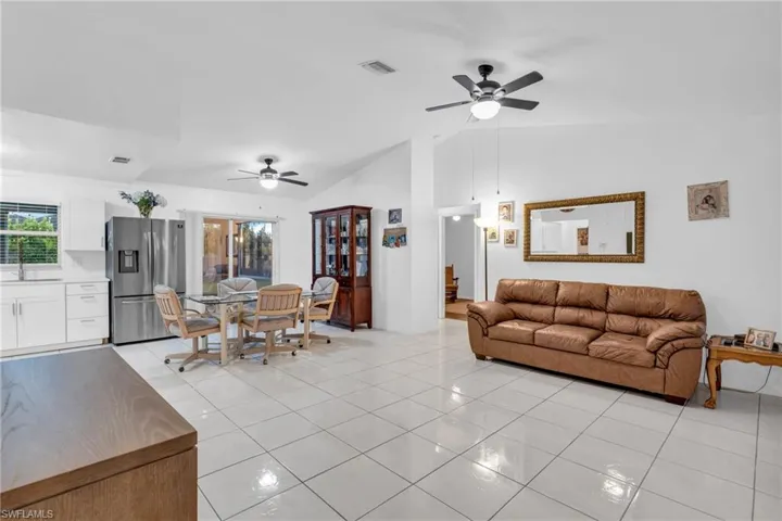 Tiled living room