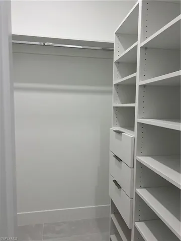 View of walk in closet