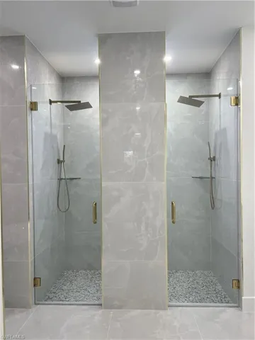 Bathroom with a shower stall