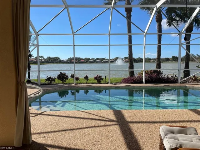 Pool and Lanai areaView of Lake