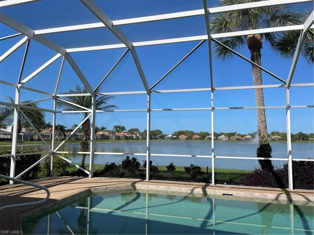 Lake view with fountain