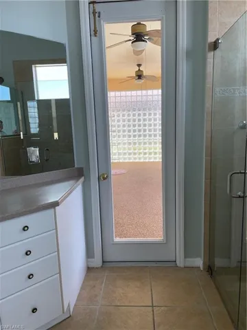 with door to the pool