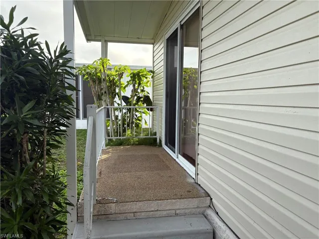 View of back entrance to property