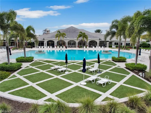 Clubhouse With Pool and Lounging Areas