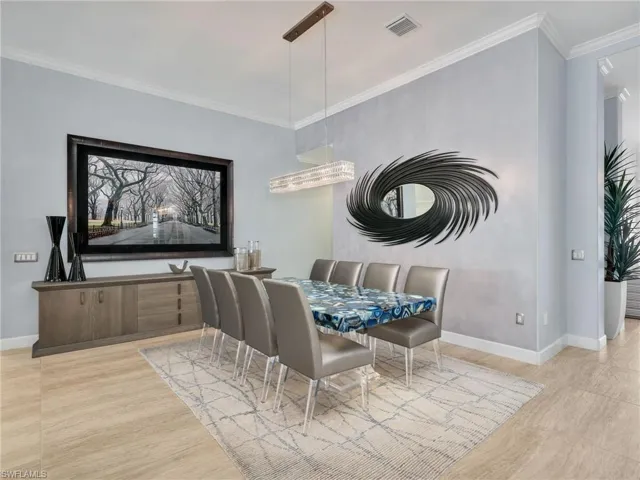 Dining Area With Restoration Hardware Chandelier