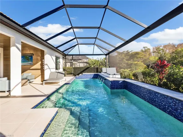 Custom Saltwater Pool With Water Feature