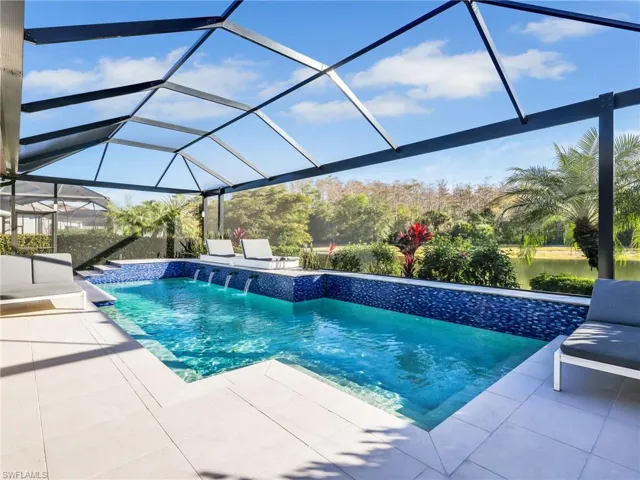 Custom Saltwater Pool Overlooking a Lake & Preserve Private Setting