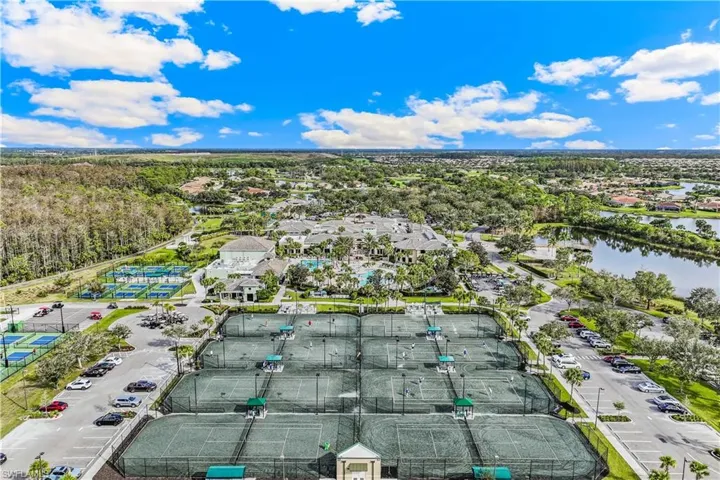 Drone / aerial view of a large body of water