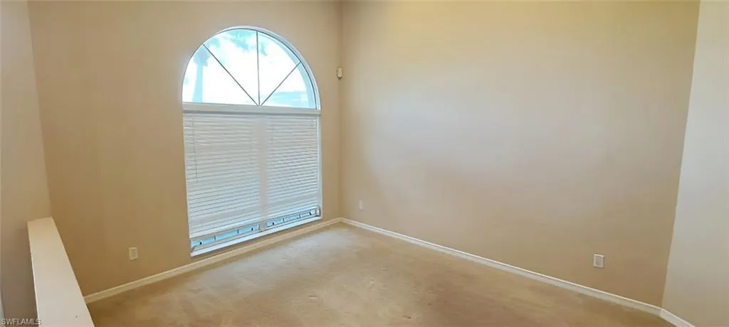 View of carpeted spare room