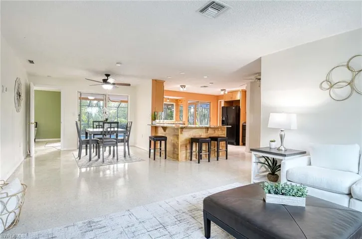 Open concept floor plan