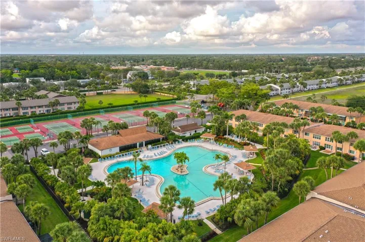 Bird's eye view of a pool