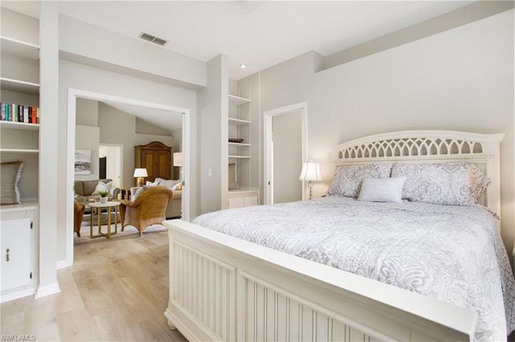 Guest room is just off family room - dual pocket doors offer privacy.  Can be used as a den/office as well.