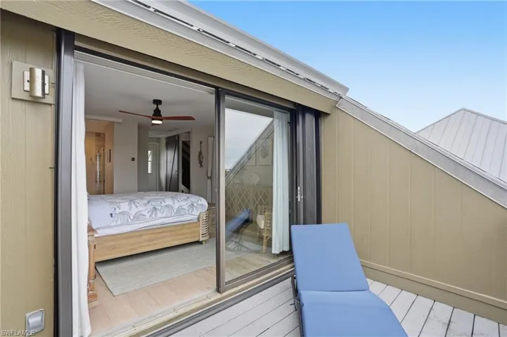 One of 2 balconies off primary bedroom