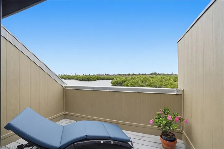 One of 2 balconies off primary bedroom