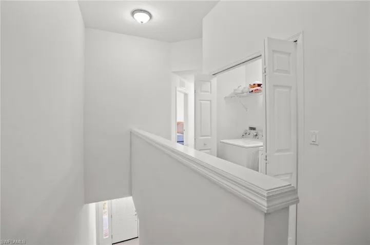 Upstairs Hallway with laundry upstairs