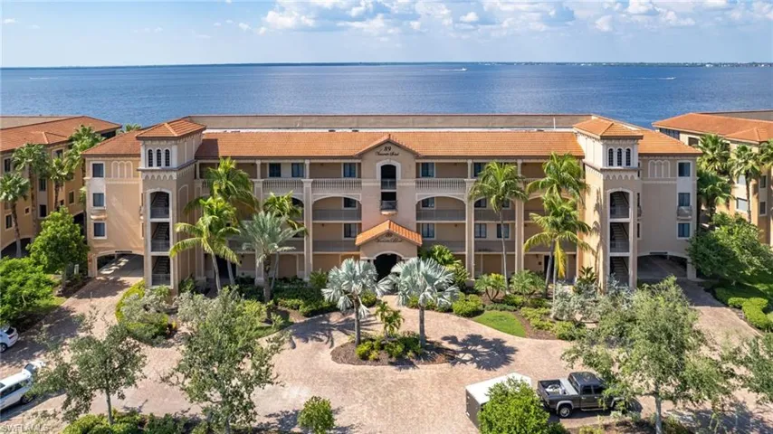 View of building exterior featuring a water view