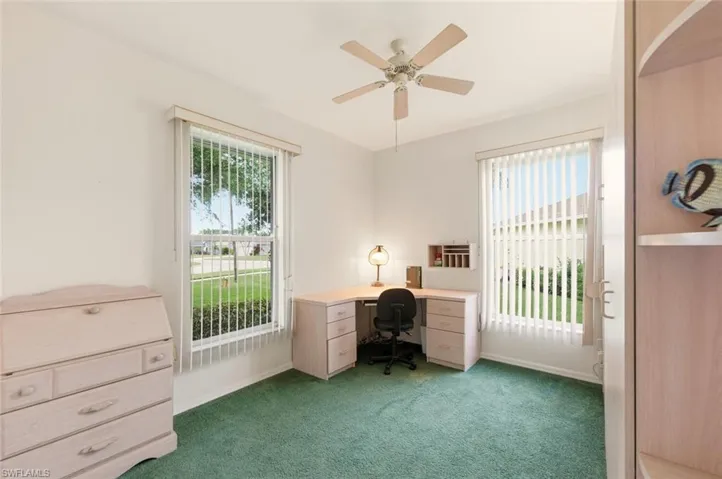 3rd Bedroom with built-in desk and murphy bed