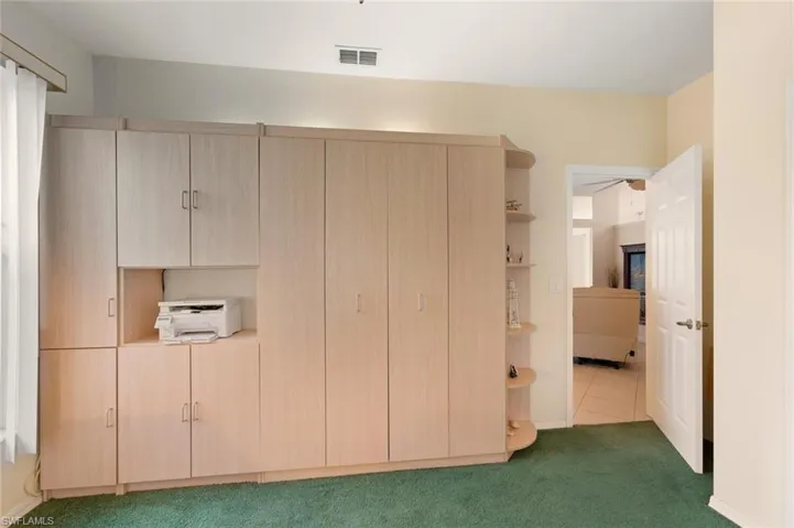 Murphy bed and storage areas