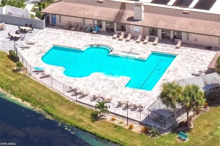 Community pool with lap lanes