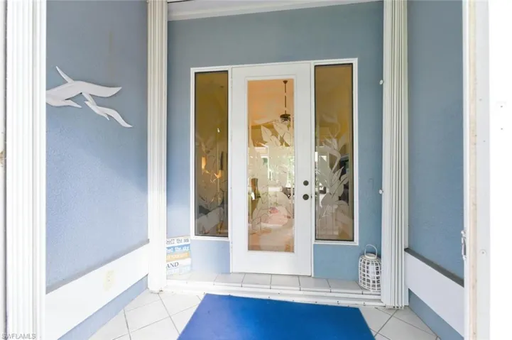 Frosted glass on front door