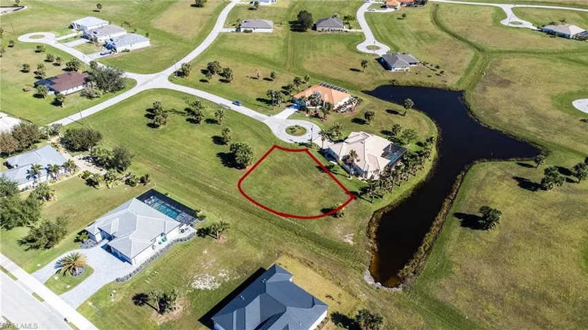 Drone / aerial view of a large body of water