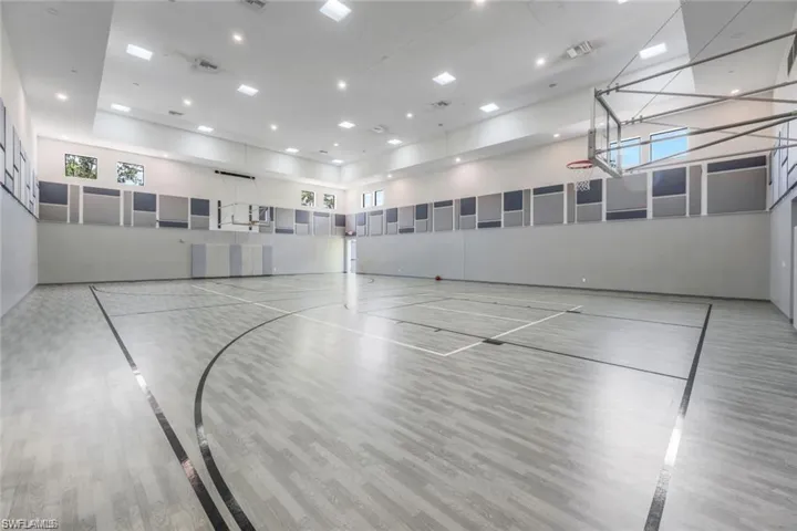 View of indoor basketball court at clubhouse