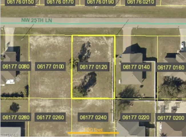 Map of property location featuring property parcel outlined
