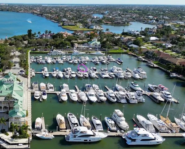 Drone / aerial view of a nearby body of water