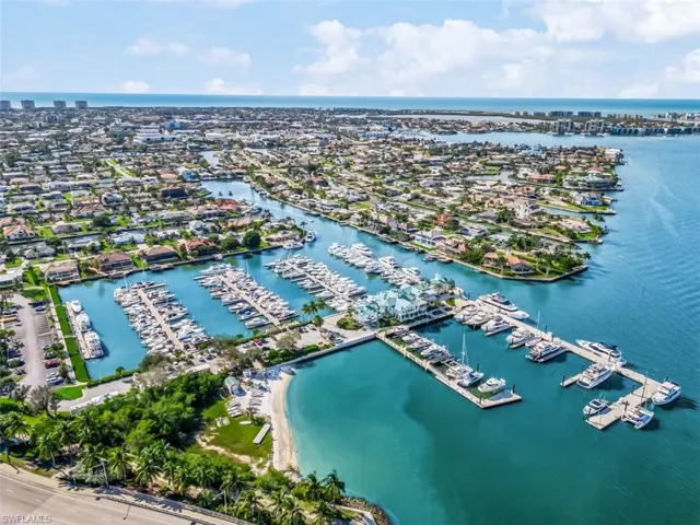 Drone / aerial view of a large body of water
