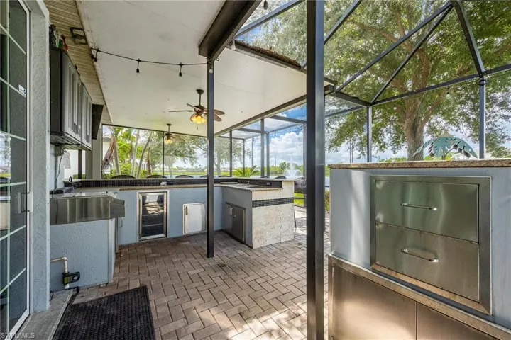 View of outdoor kitchen