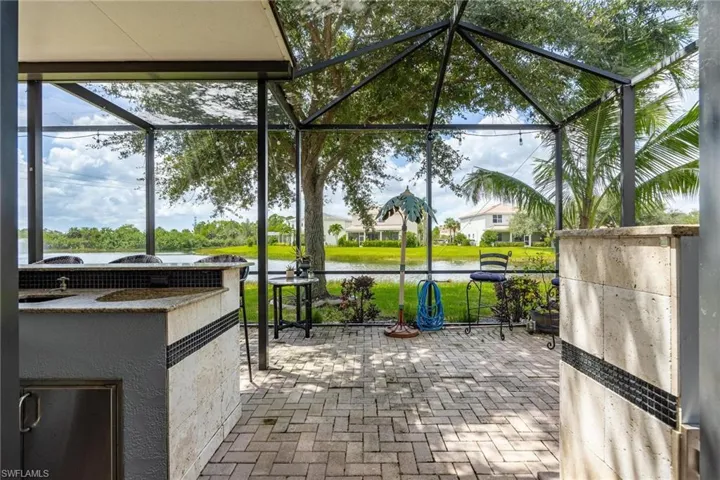 Lanai with a water view