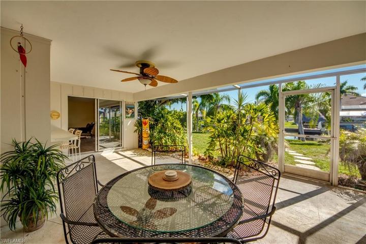 screened lanai area