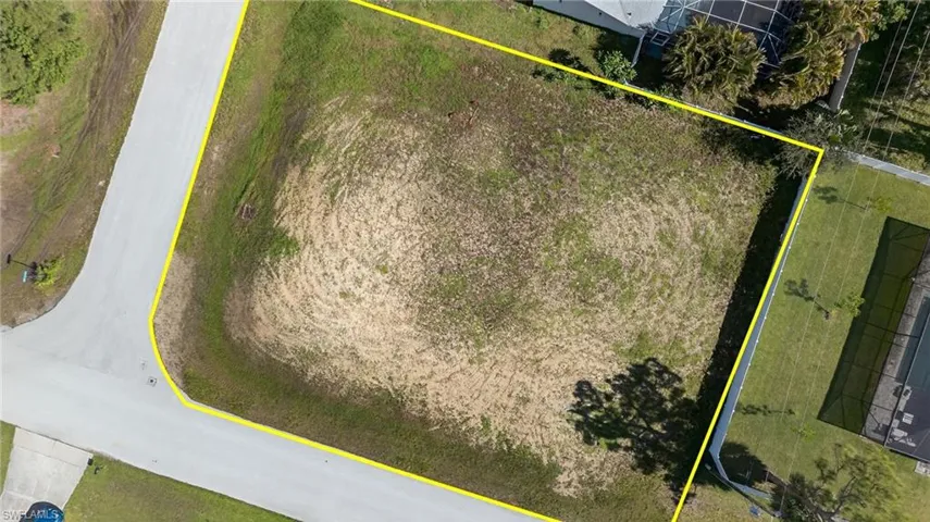 View of property location with property boundaries highlighted