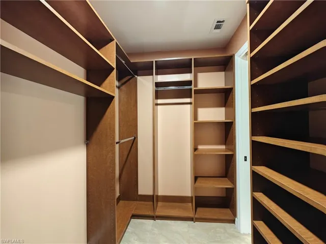 View of walk in closet