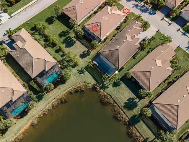 Very large yard with lake view