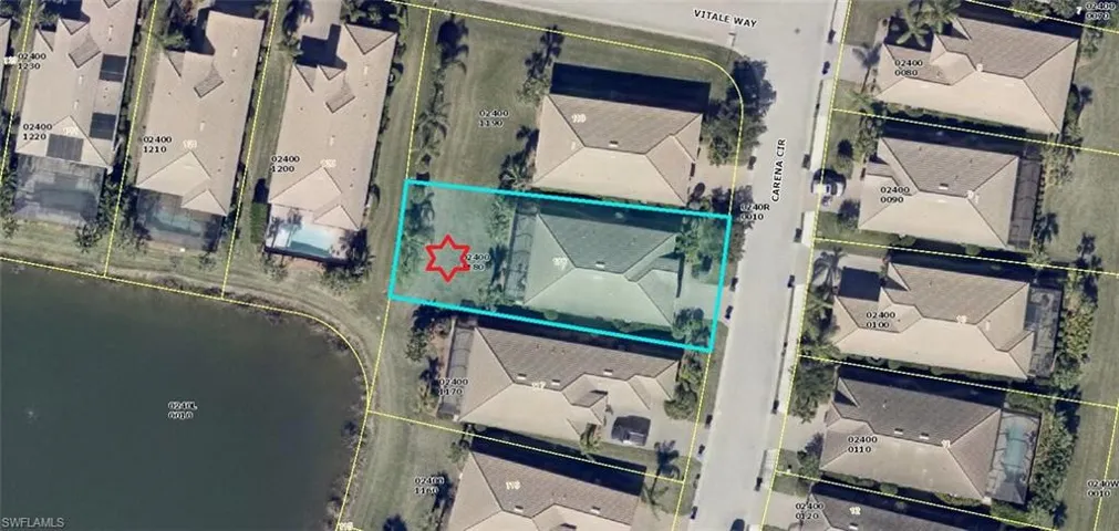 Very large yard with lake view