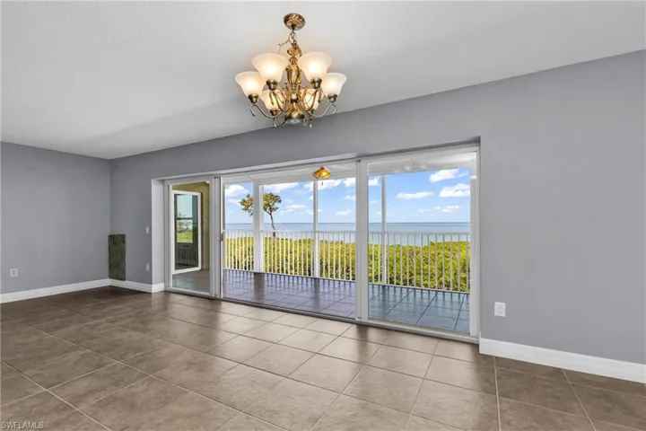 Living room overlooking Charlotte Harbor to the west
