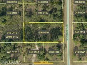 Aerial map of property and surrounding area