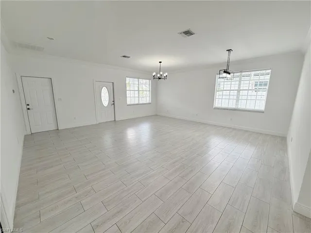 Spacious living room. Great for hosting and entertainment